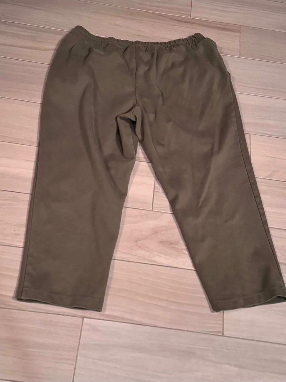 a new day Olive Green Elastic Waist Women's Jogger Pants WITH POCKETS SIZE XL